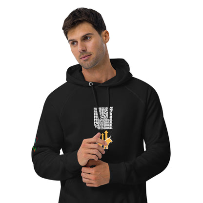 Eco Raglan Hoodie in Black | Sustainable Style for Traders