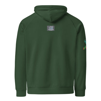 Eco Raglan Hoodie in Green | Stylish & Sustainable Apparel for Traders