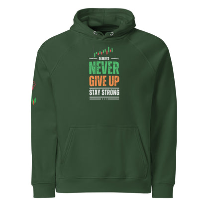 Eco Raglan Hoodie in Green | Stylish & Sustainable Apparel for Traders