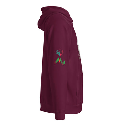 Burgundy Eco Raglan Hoodie | Sustainable Style for Traders