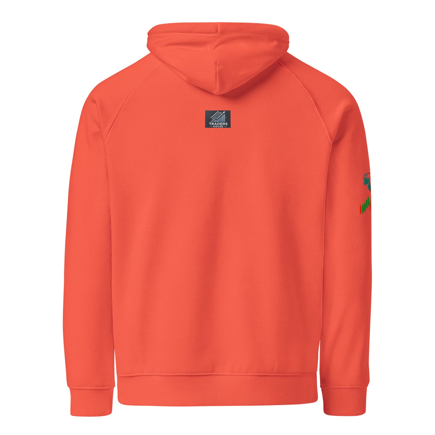 Eco Raglan Hoodie in Orange | Positive Vibes for Traders