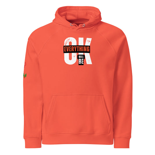 Eco Raglan Hoodie in Orange | Positive Vibes for Traders