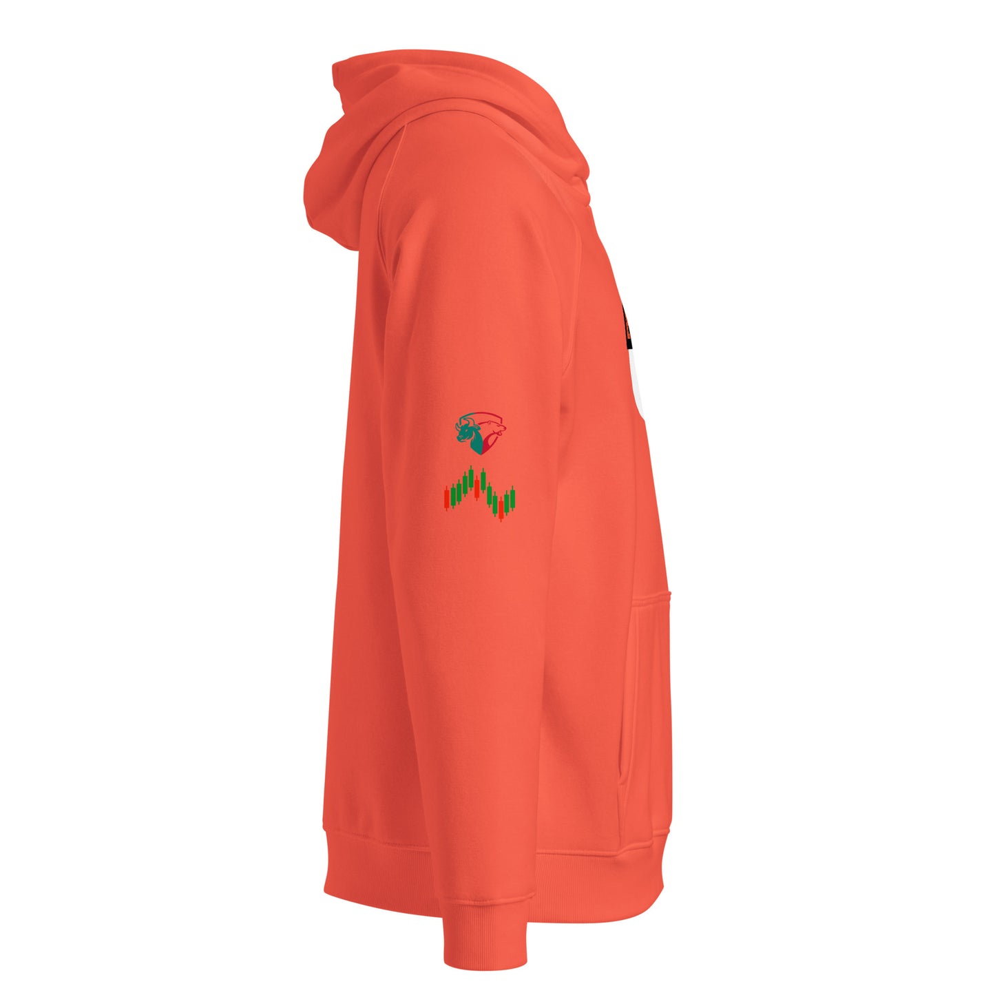 Eco Raglan Hoodie in Orange | Positive Vibes for Traders