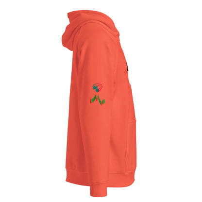 Eco Raglan Hoodie in Orange | Positive Vibes for Traders