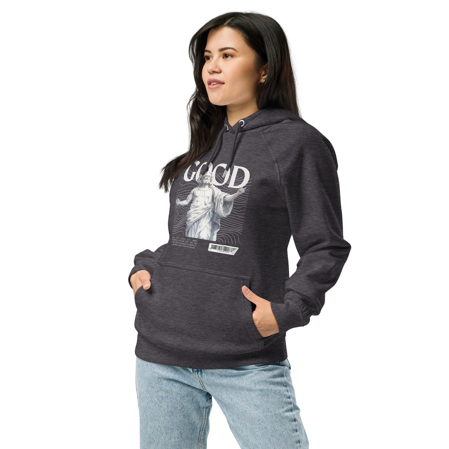 Eco Raglan Hoodie in Grey | Sustainable Style for Traders