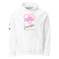 Eco Raglan Hoodie in White | Girls Power & Positive Vibes for Traders