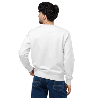 Long Sleeve Eco Sweatshirt in White with Cryptocurrency Design | Sustainable Apparel for Traders