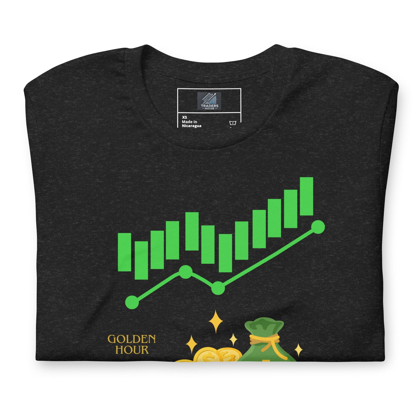 Black T-Shirt with the Golden Hours  – Exclusive TradersHouse Merch for Traders