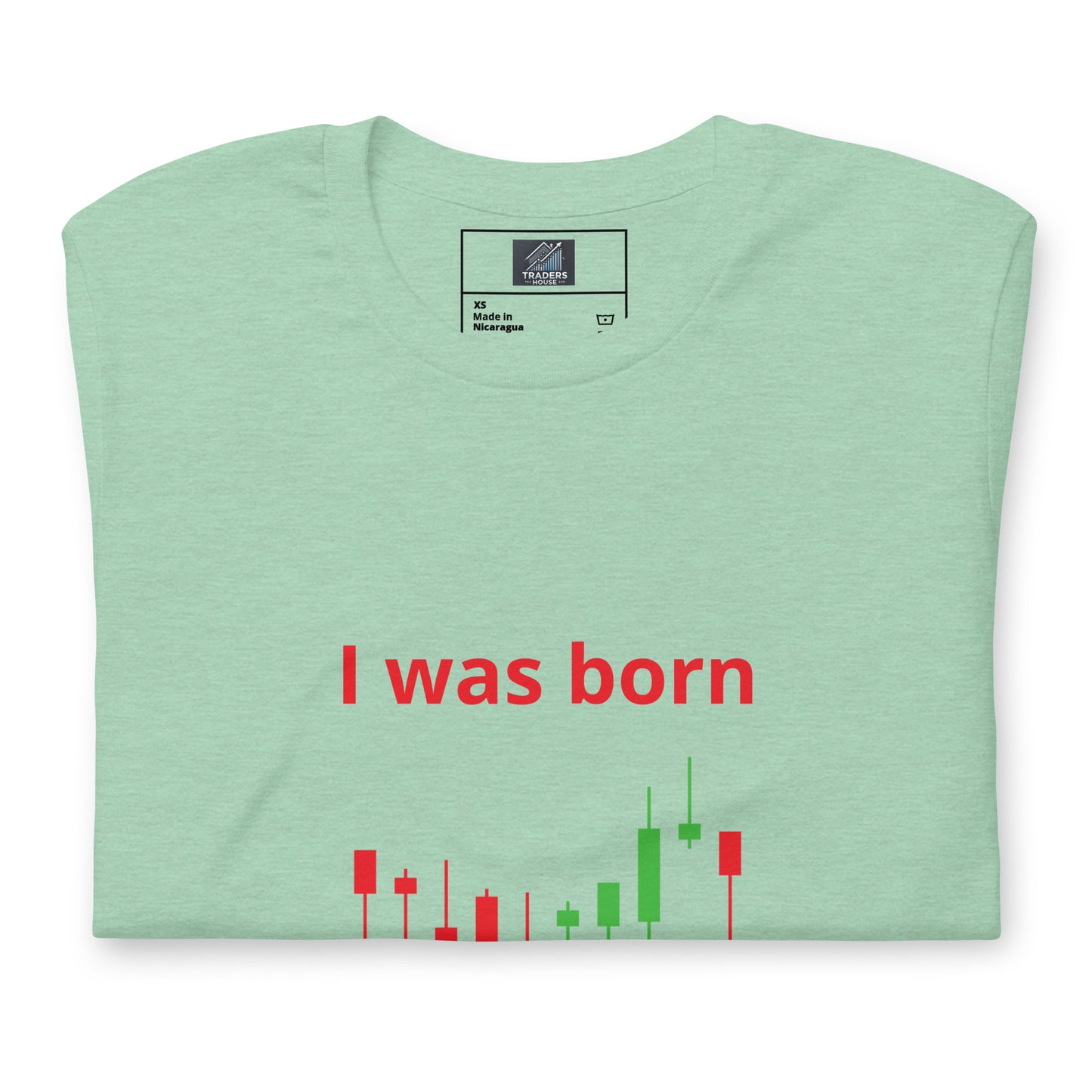 White T-Shirt with Candlestick Charts on Sleeve and Front – TradersHouse Branded Trading Apparel