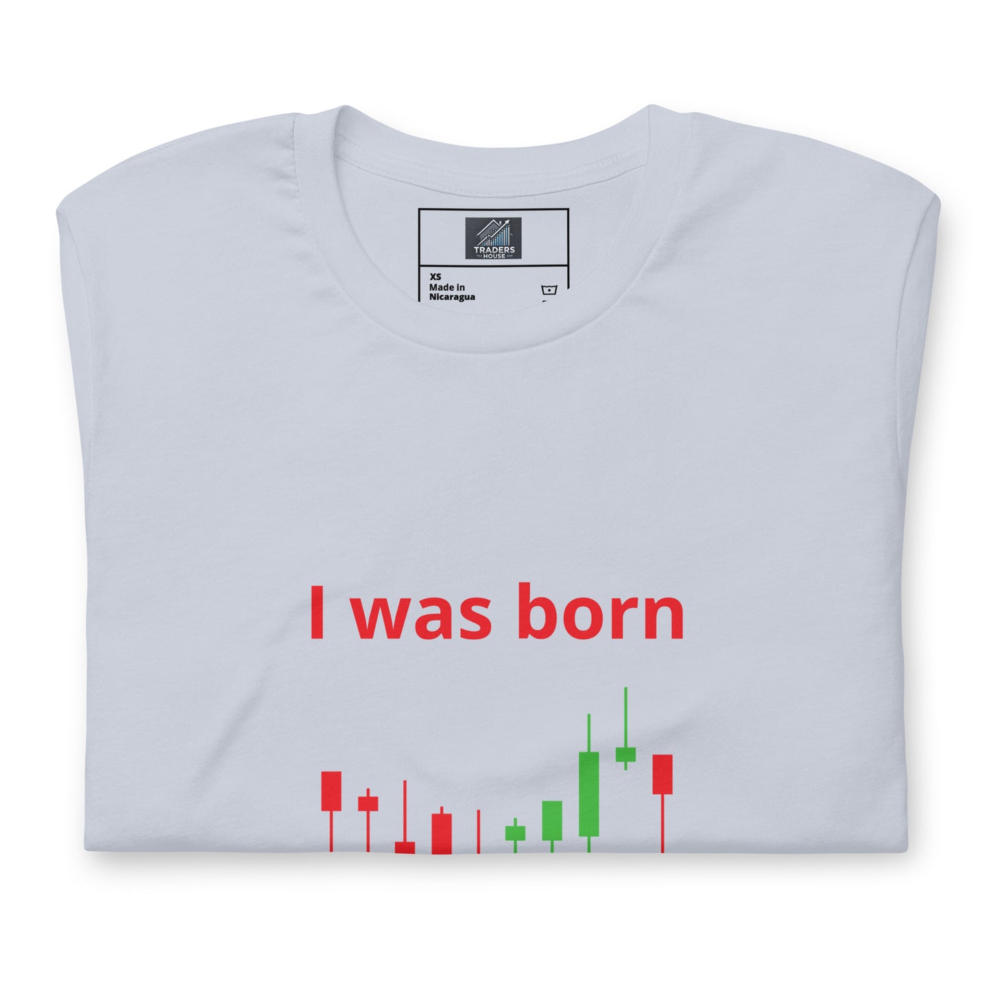 White T-Shirt with Candlestick Charts on Sleeve and Front – TradersHouse Branded Trading Apparel