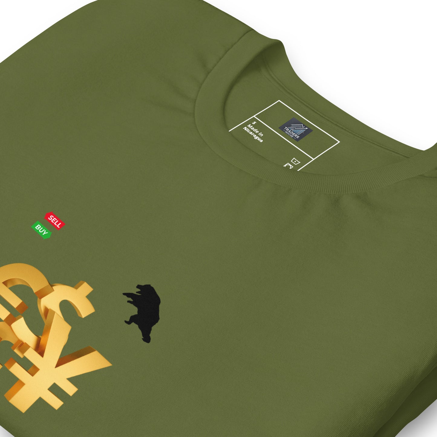 Cardinal Red T-Shirt with Currencies, Bull & Bear Design