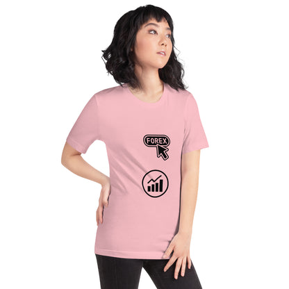 Pink Forex T-shirt from TradersHouse, designed for traders