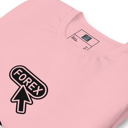 Pink Forex T-shirt from TradersHouse, designed for traders