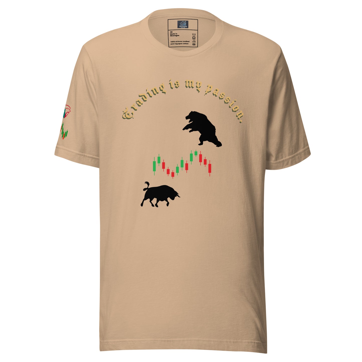 Orange T-Shirt with Bull vs. Bear Design | "Trading is My Passion" | TradersHouse Branded